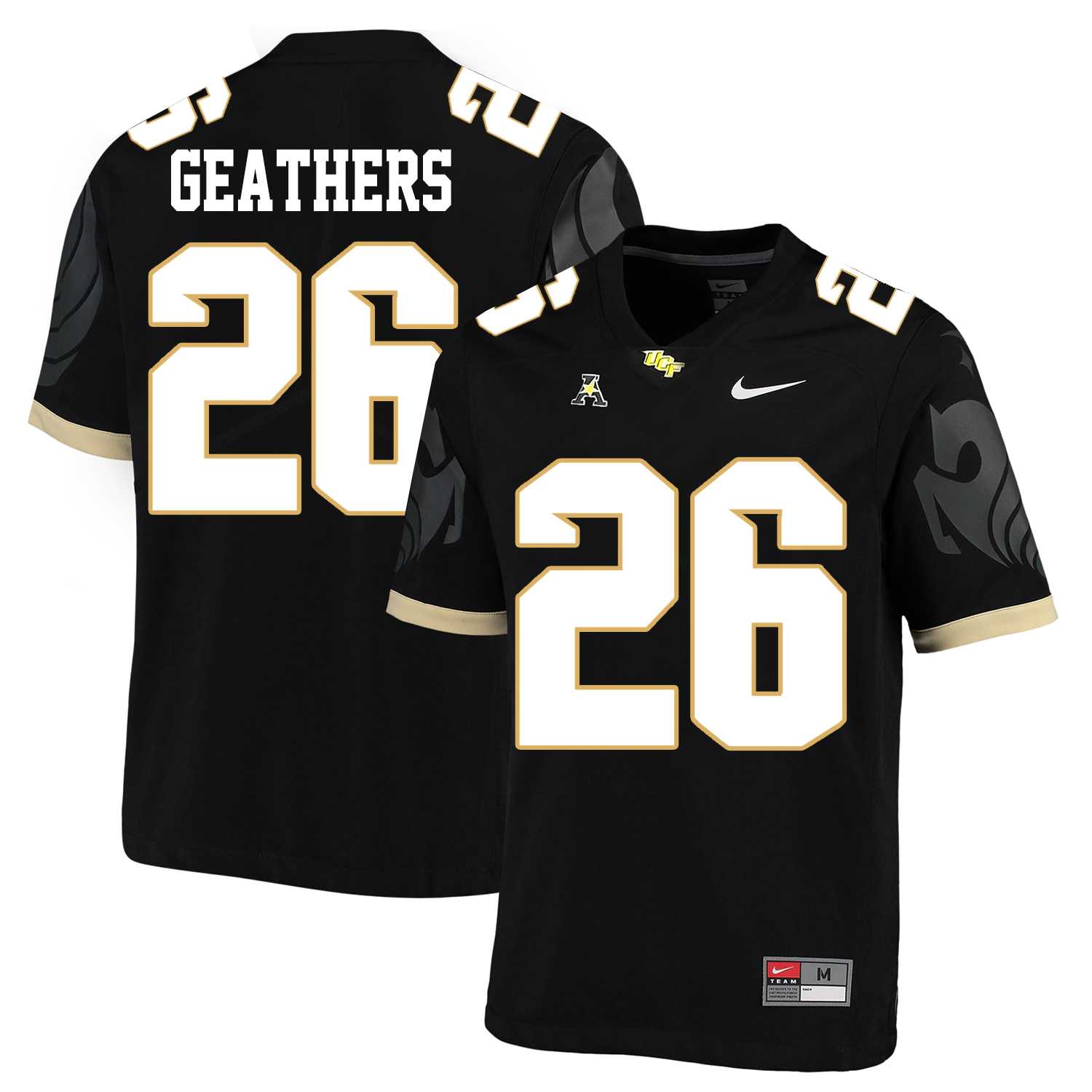 UCF Knights 26 Clayton Geathers Black College Football Jersey DingZhi